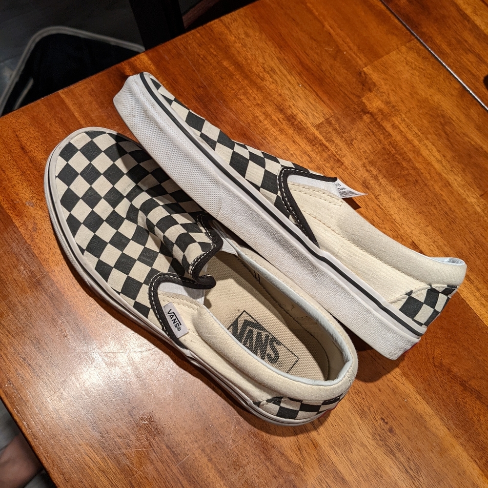 Checkered Slip on vans